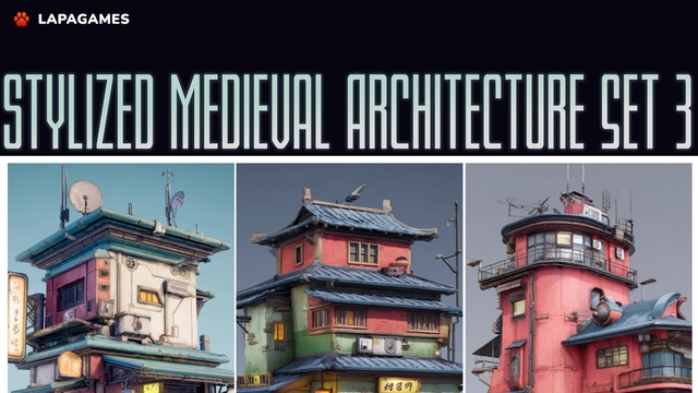 Stylized Medieval Architecture Set 3🏰