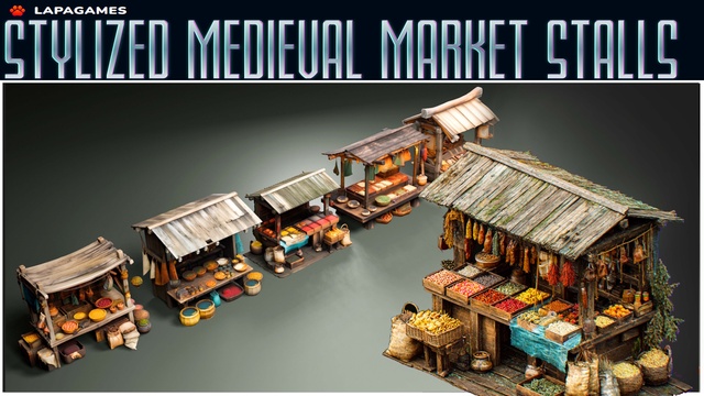 Stylized Medieval Market Stalls🏪