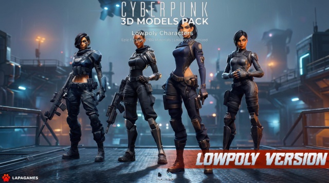 Cyberpunk Tactical Operatives👁️‍🗨️(LowPoly)