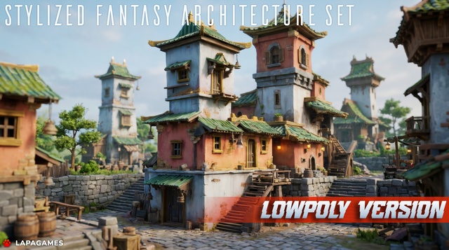 Stylized Fantasy Architecture Set