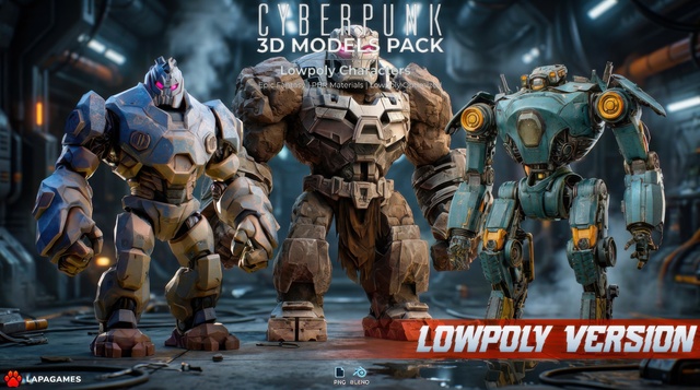 Cyberpunk Heavy Mechs🤖(LowPoly)