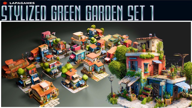 Stylized Green Garden Set 1🏡