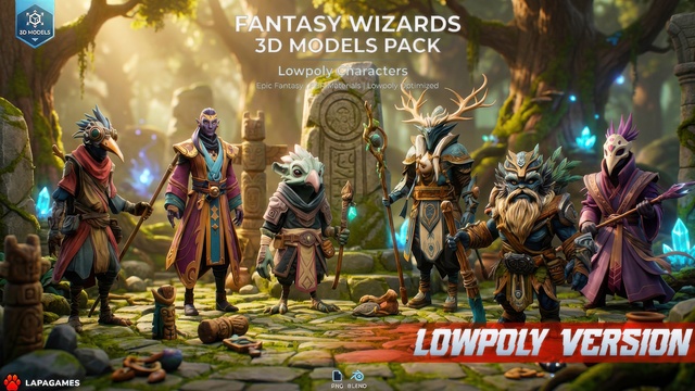 Fantasy Heroes Party 🛡️(LowPoly)