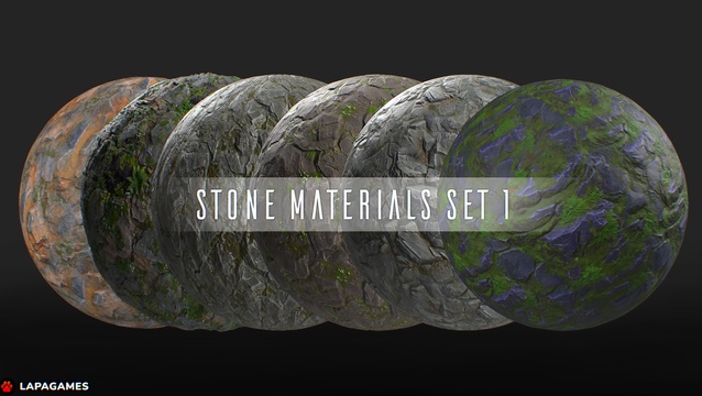 Stylized Stone Materials Set 1