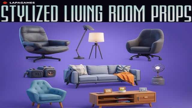 Stylized Living Room Props🛋️