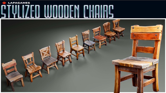 Stylized Wooden Chairs🪑