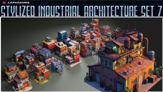 Stylized Industrial Architecture Set 7🏭
