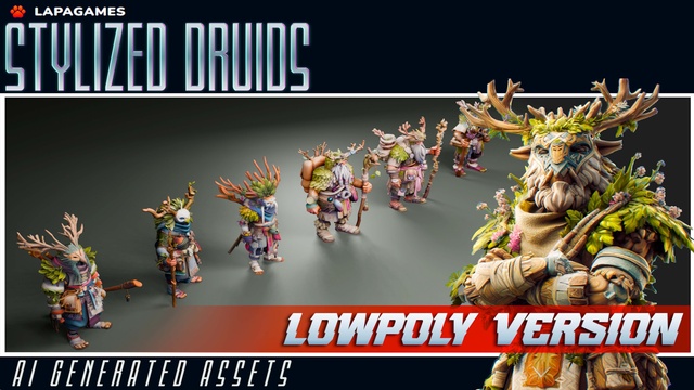 Stylized Druids (LowPoly)🧙‍♂️