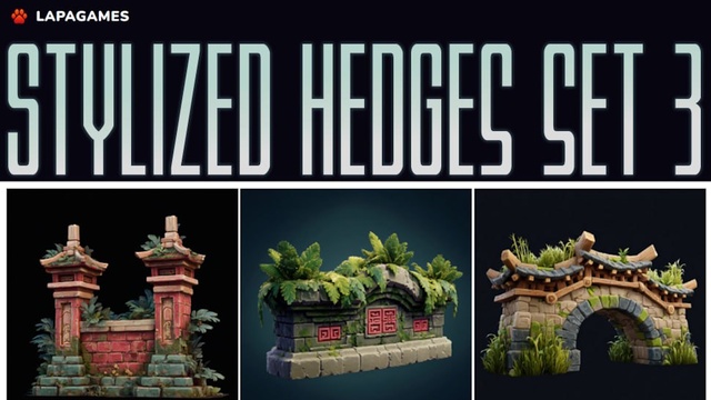 Stylized Hedges Set 3