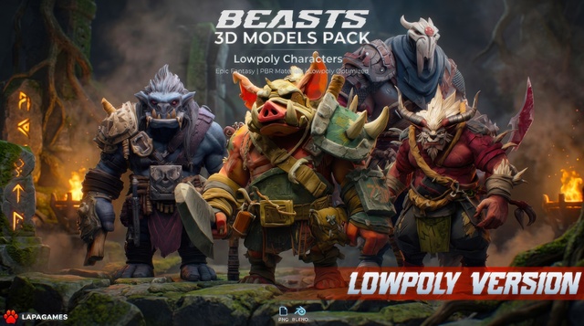 Fantasy Brutal gang Beasts 🐗⚔️ (LowPoly)