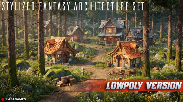 Stylized Fantasy Architecture Set