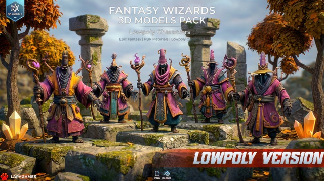Fantasy Arcane Cult 🔮(LowPoly)
