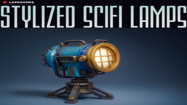 Stylized Sci-Fi Lamps Set