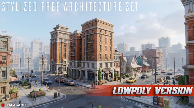 Free Stylized Architecture Set