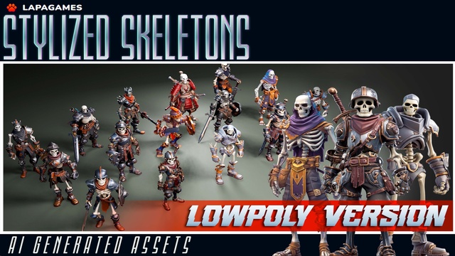 Stylized Skeletons (LowPoly)💀