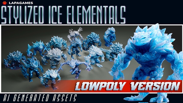 Stylized Ice Elementals (LowPoly)🧊