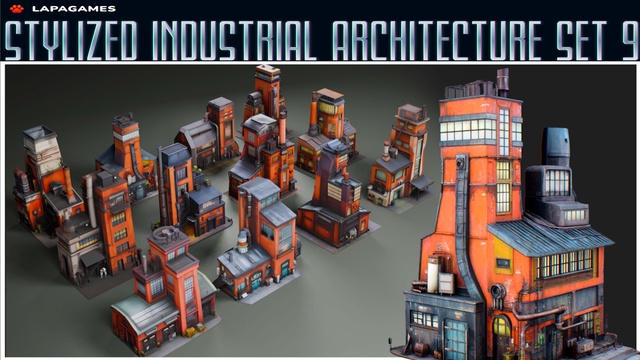 Stylized Industrial Architecture Set 9🏭