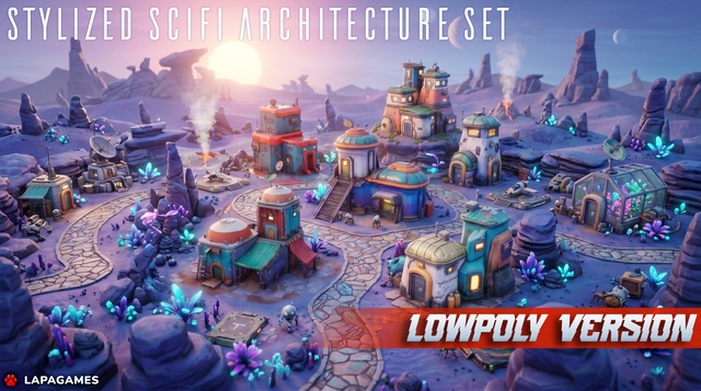 Stylized Scifi Architecture Set
