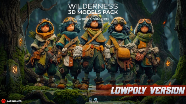 Wilderness Young Scouts 🌿 (LowPoly)