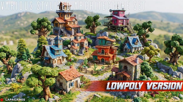 Various Stylized Architecture Set
