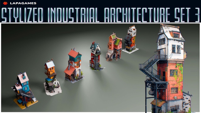 Stylized Industrial Architecture Set 3🏭