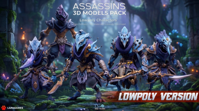 Fantasy Nightfang Assassins 🗡️ (LowPoly)