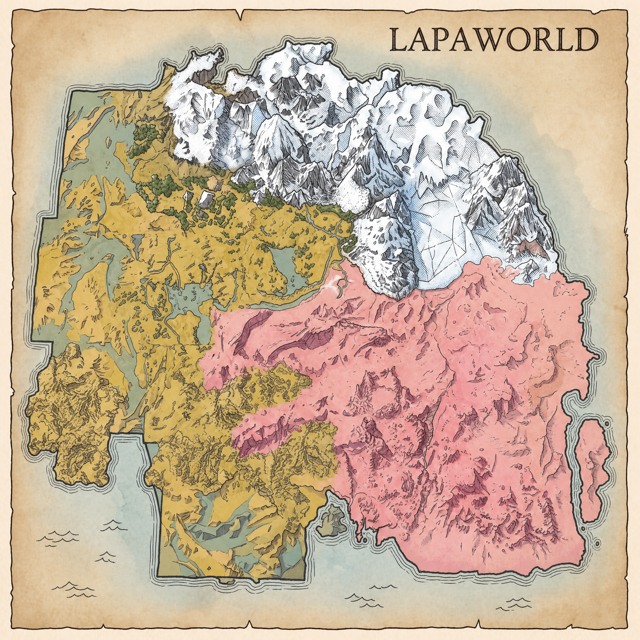 LAPAWORLD illustrated world map